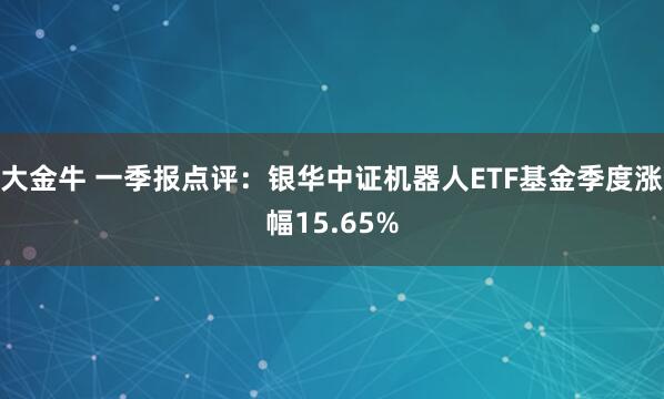 大金牛 一季报点评：银华中证机器人ETF基金季度涨幅15.65%